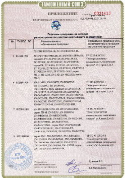 24.03.2019 Ленинск-Кузнецкий - ЗАО Хиквижн. Приложение к сертификату Взрывазащитные видиокамеры. ТР ТС 020/2011